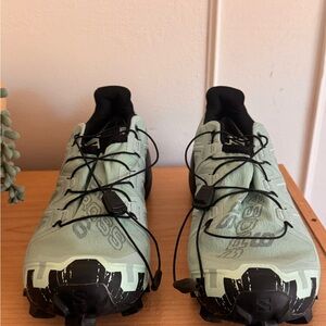 Salomon Trail Running Shoes Mint/Black Quicklace